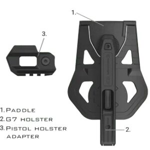 Kabura uniwersalna Recover Tactical G7 OWB z mocowaniem na szynę - Black